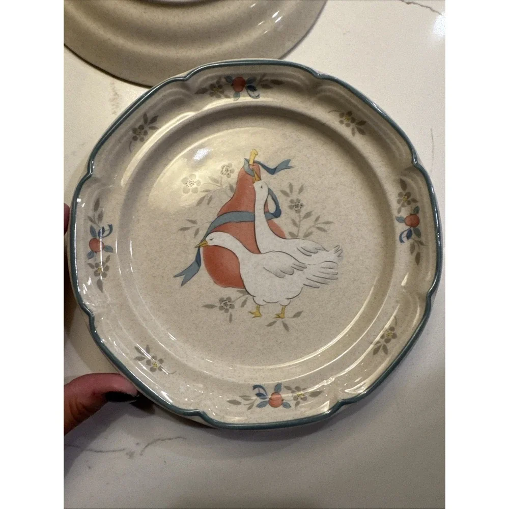International Tableworks Marmalade Goose Stoneware Salad Plates - Set of 4